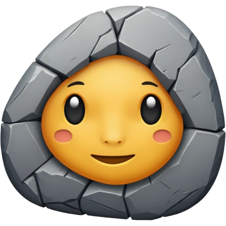 a stone emoji