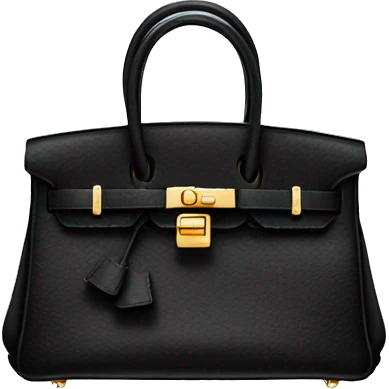 black birkin silver hardware emoji