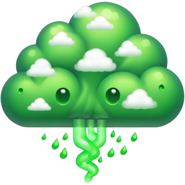 poisonous gas, isometric emoji