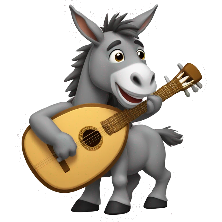Donkey play the lute emoji