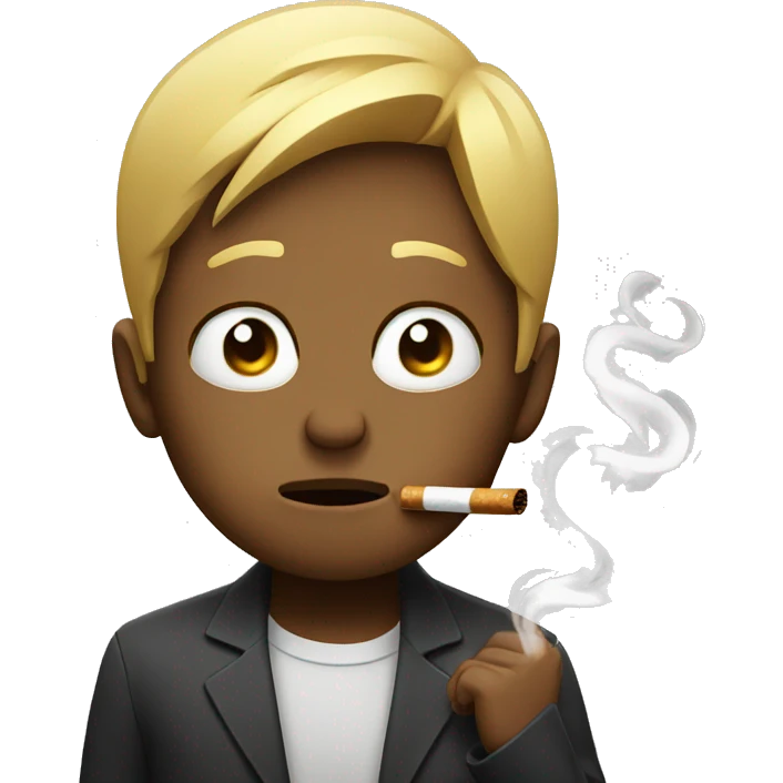 Smoking and crying emoji