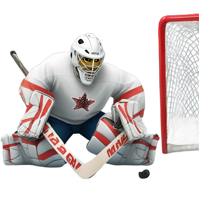 Hockey goalie doing the splits emoji