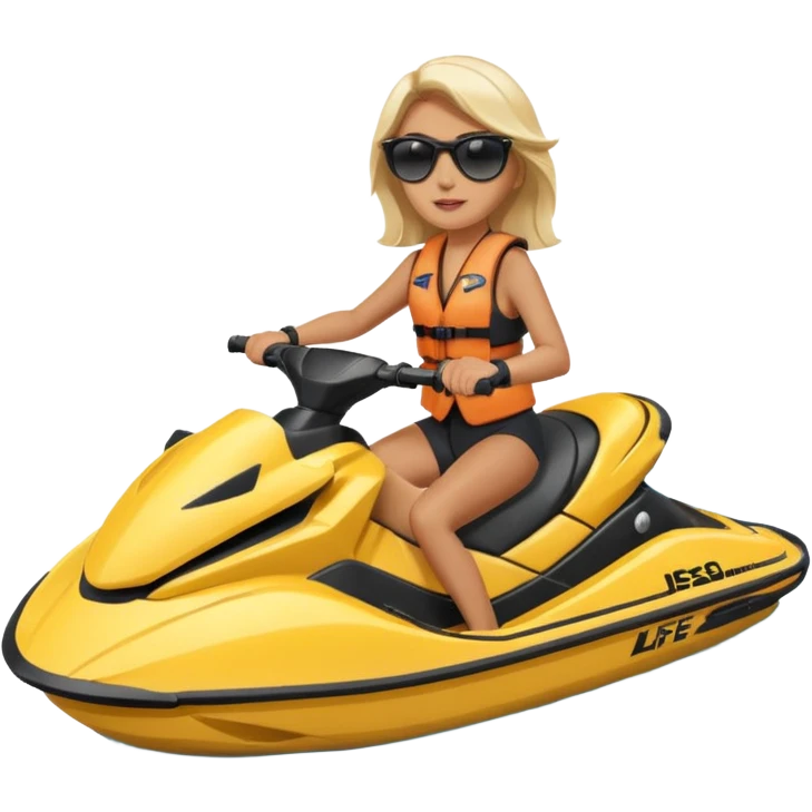 woman riding a jet ski emoji