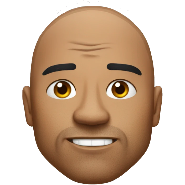 The rock withone raised eyebrow emoji