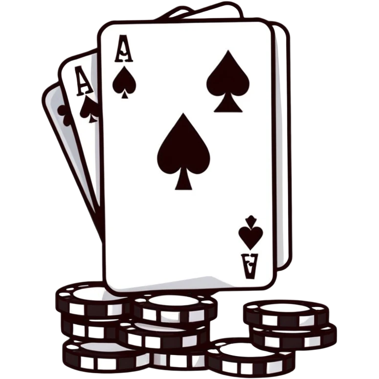 poker chip playing with poker chips emoji