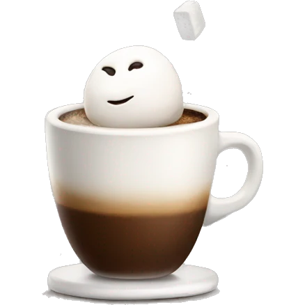 Coffe with marshmallow  emoji