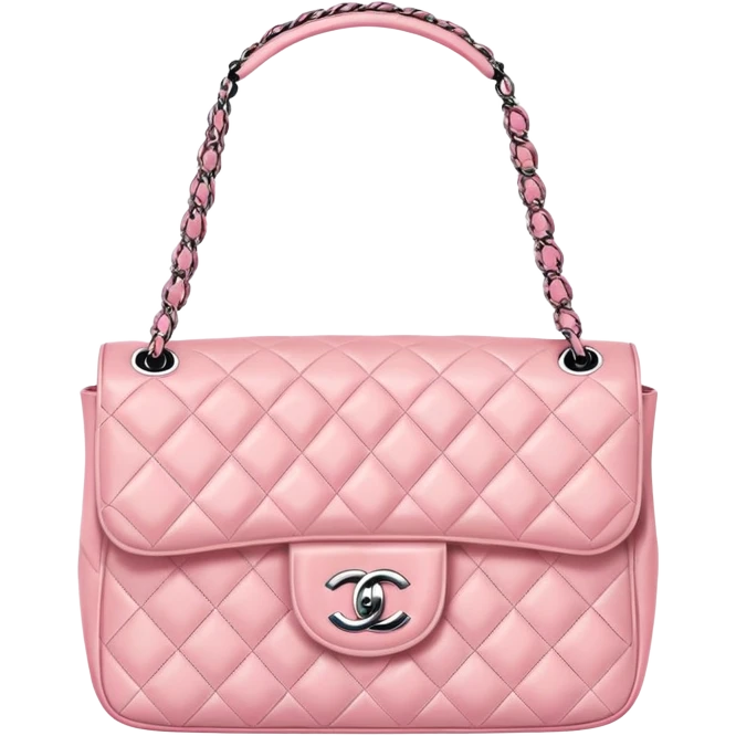 Chanel baby pink bag  emoji