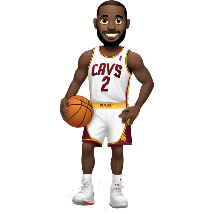 Lebron playing basketball  emoji