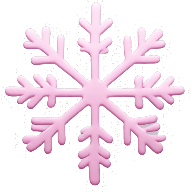 pastel pink snowflake  emoji