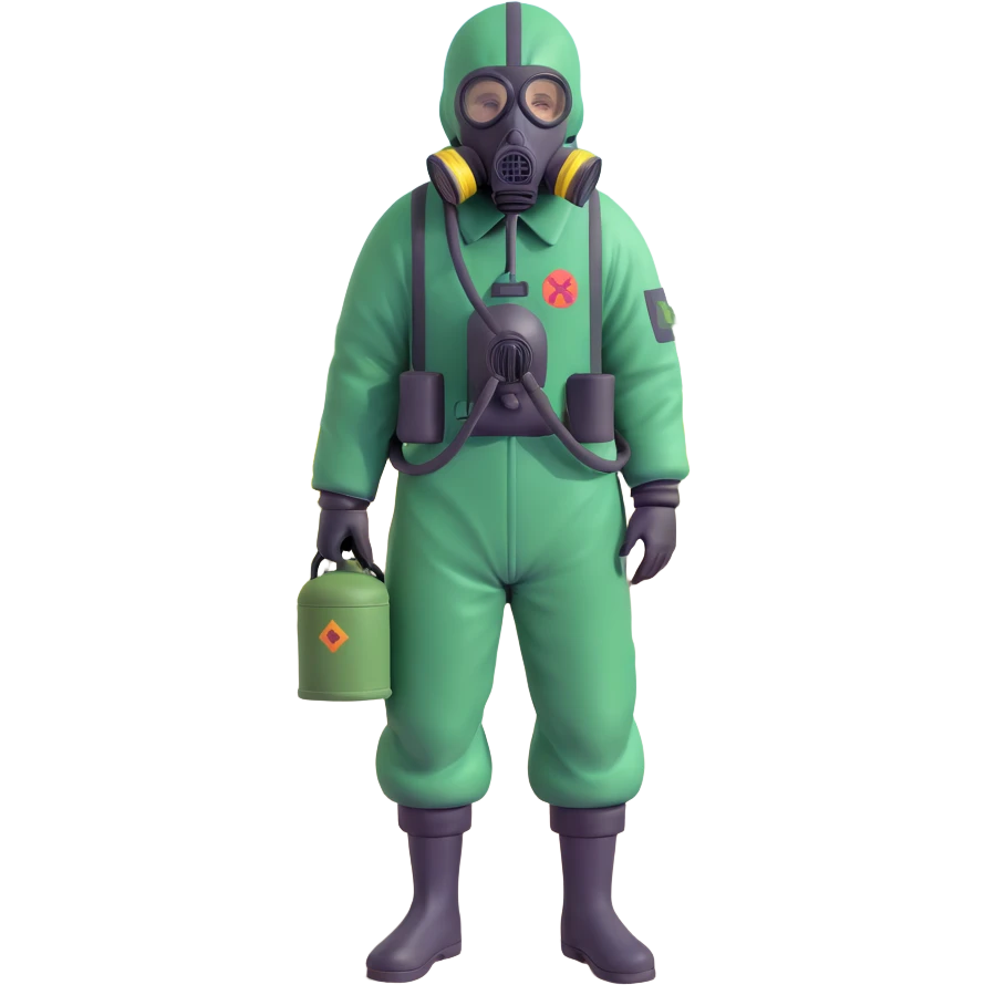 Stalker in a gas mask, Chernobyl zone emoji