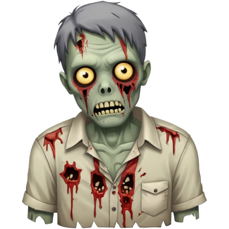 zombie with shirt emoji