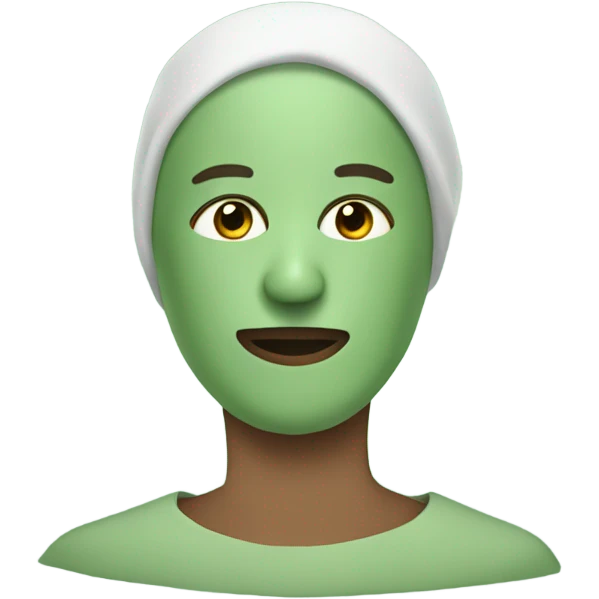 Sage green facial mask emoji