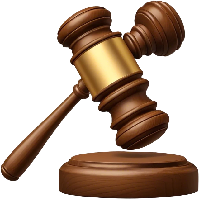 The judge's gavel emoji