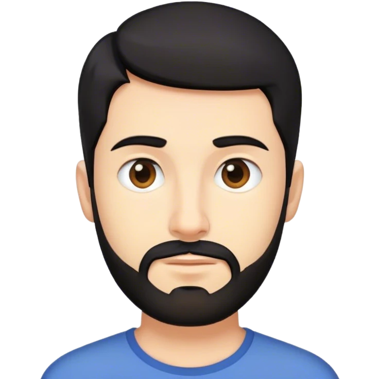 dad with short black hair and short beard emoji
