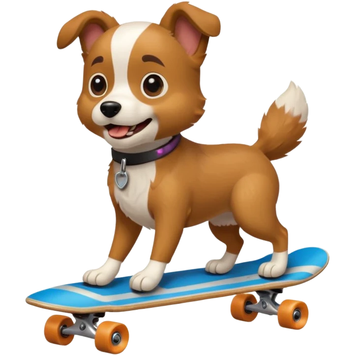 Dog on a skateboard emoji