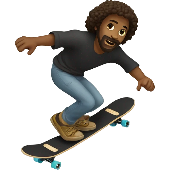 black jesus skateboarding emoji