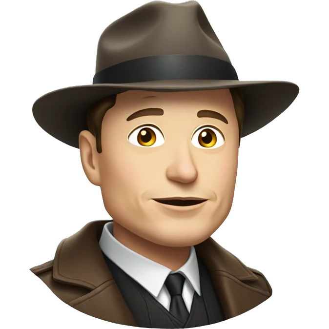 Elon musk with a hat emoji