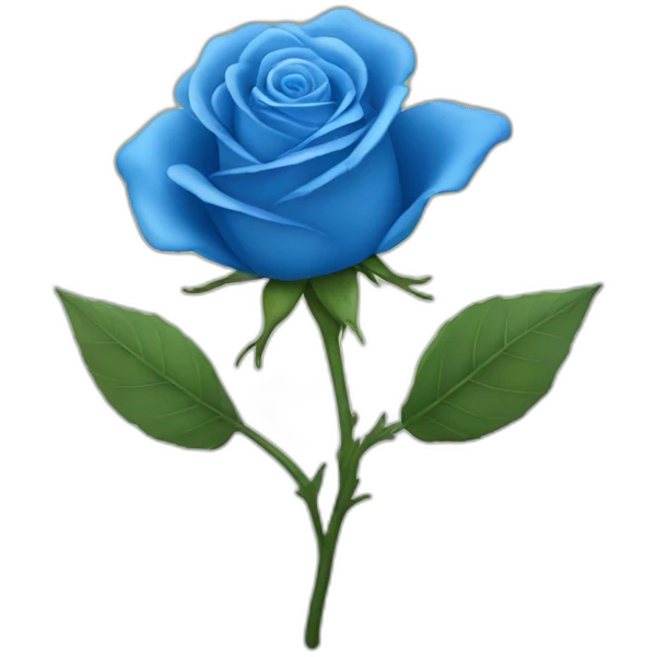 Blue rose with wings emoji
