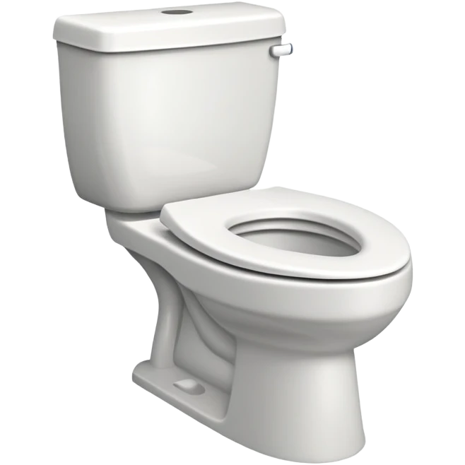 Toilet facing forward with seat open emoji