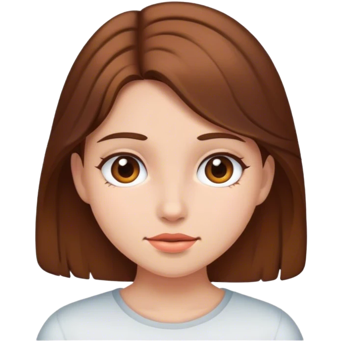One girl with brown hair  emoji