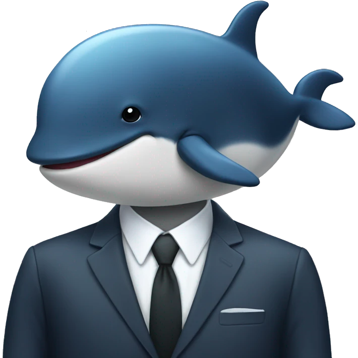 whale with suit emoji