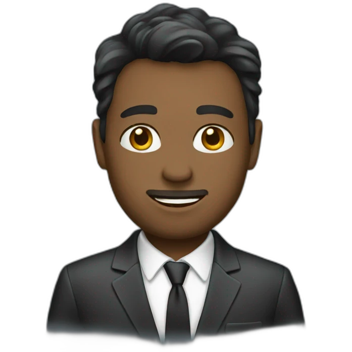 customer with suit emoji