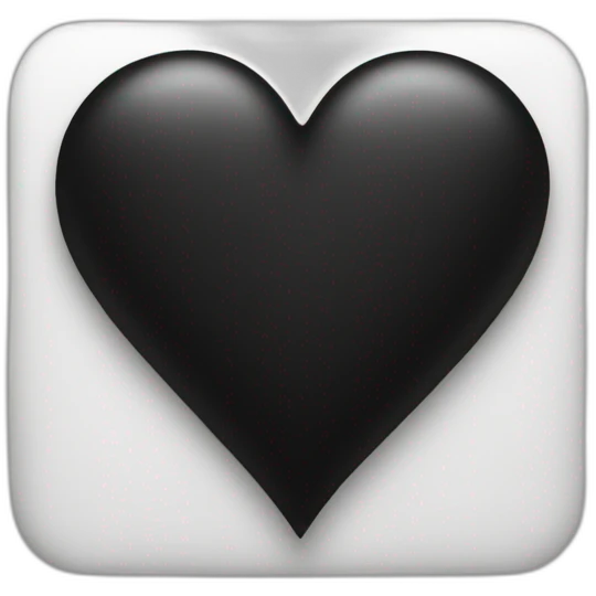 Black and white heart emoji