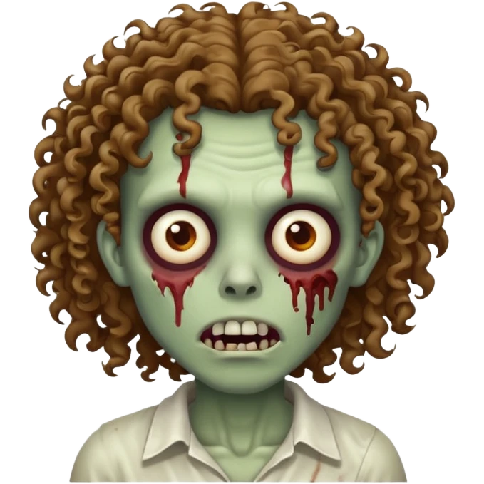 zumbie curly hair emoji