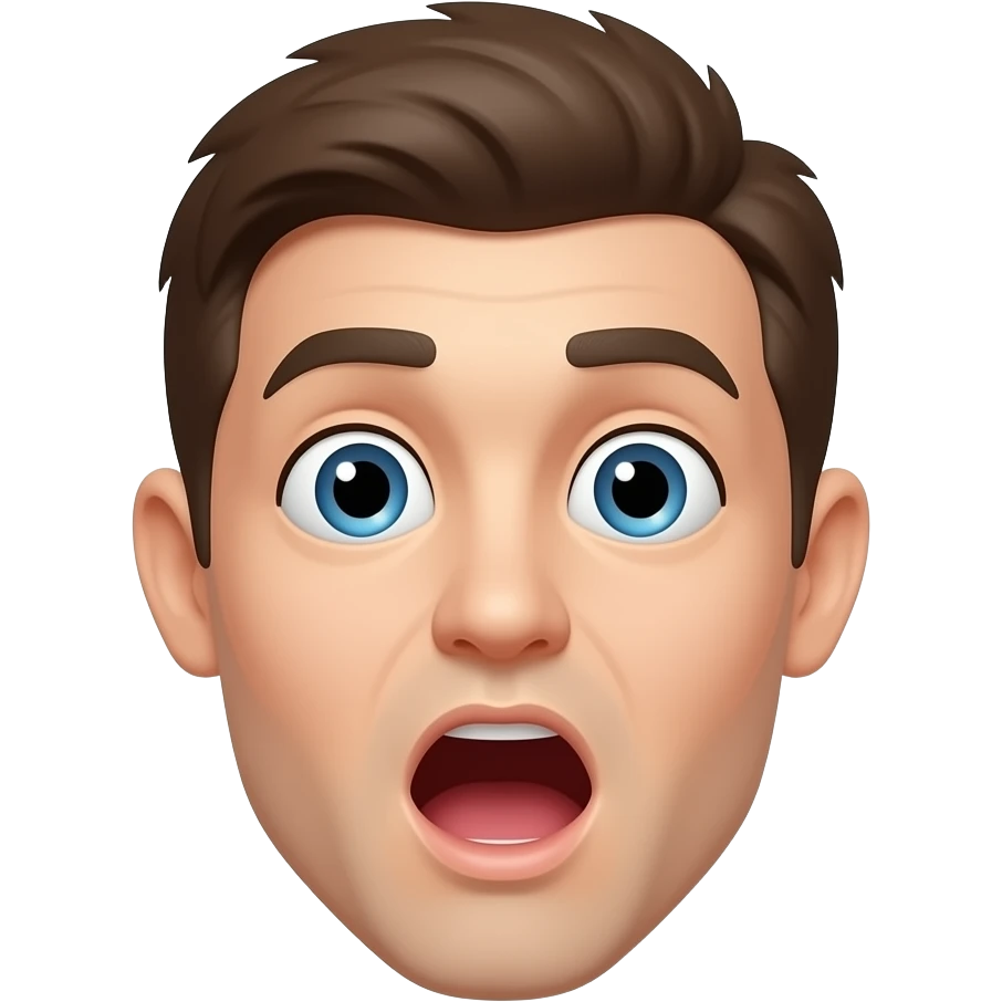 rosto surpreso com a boca aberta emojis.com como um quadrado emoji