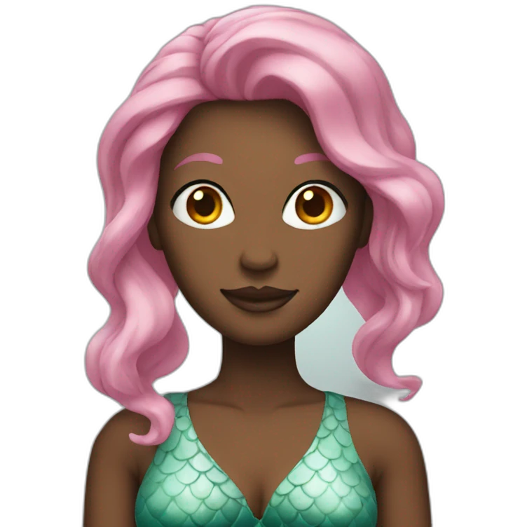 woman with mermaid hair emoji