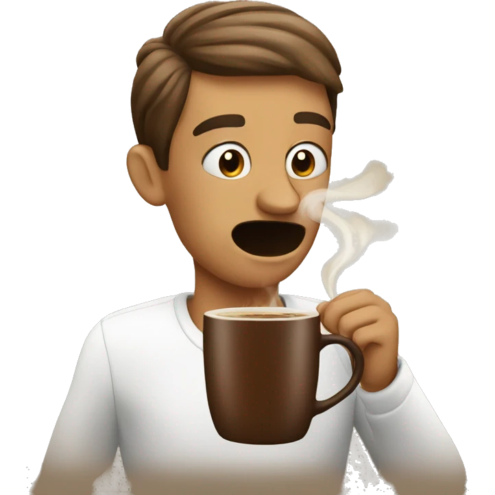 Smelling the aroma of coffee emoji