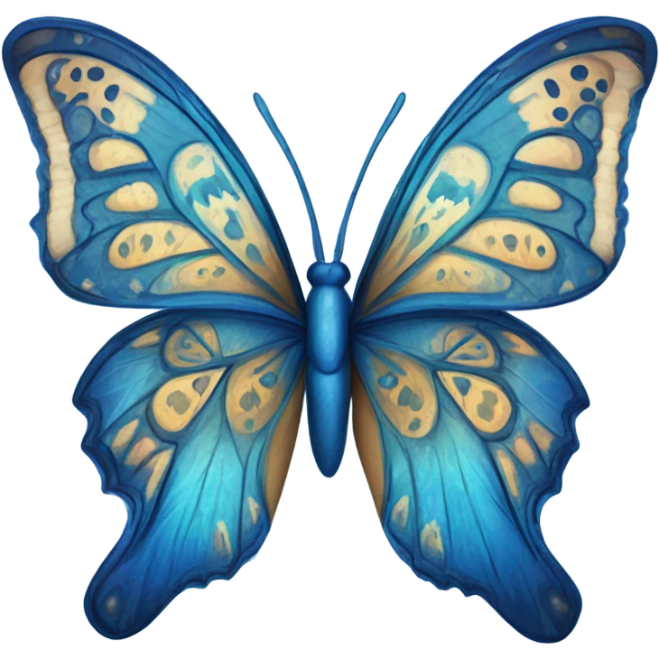 blue butterflies emoji