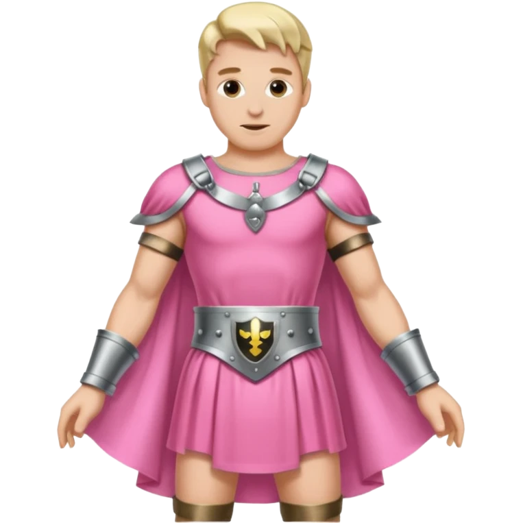 Submissive man wearing feminine clothes and chastity emoji