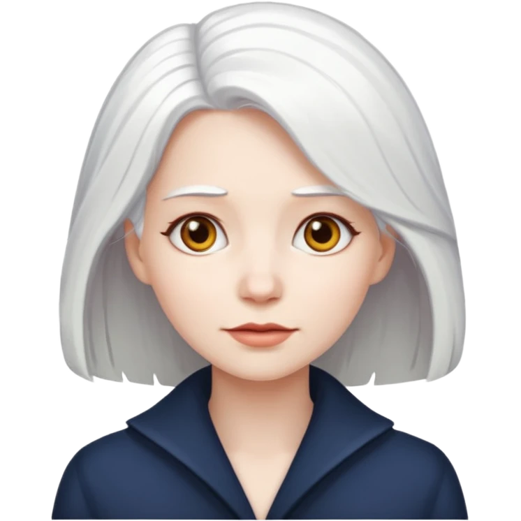 создай девушку с белыми волосами emoji