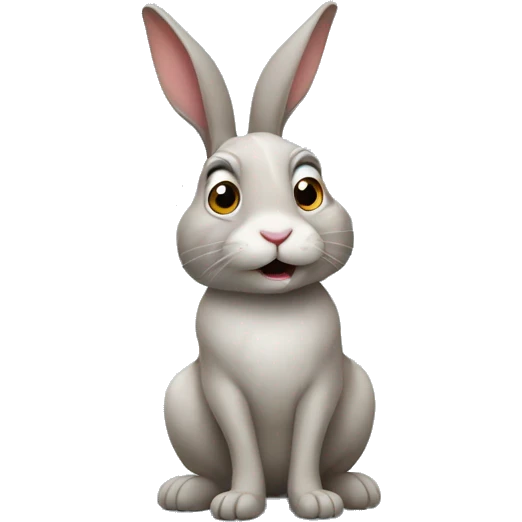 rabbit watching drama emoji