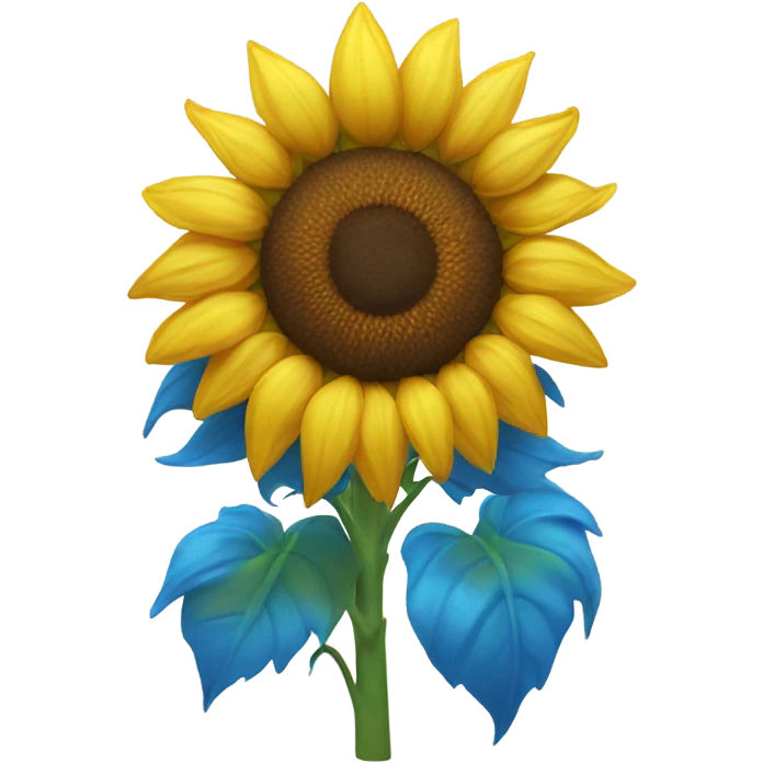 blue sunflower emoji