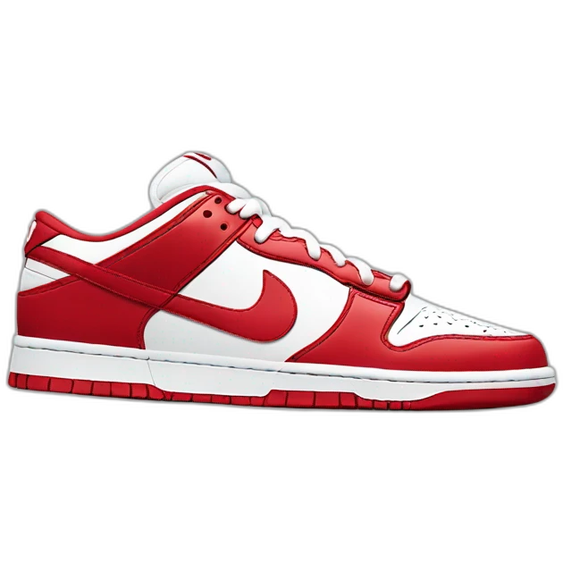 Nike dunk low red, robot emoji