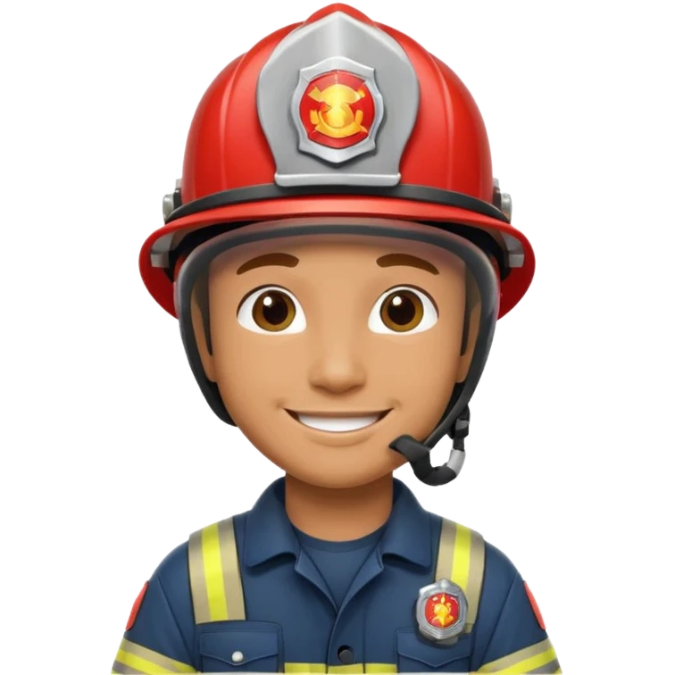 Firefighter wearing helmets emoji