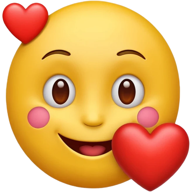 yellow emoji face holding a heart and hes so happy emoji