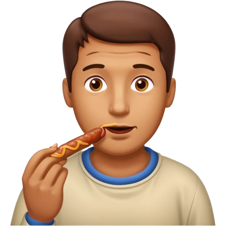 sausage eating man emoji