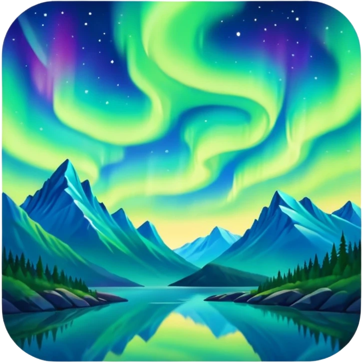 aurora borealis in the sky emoji