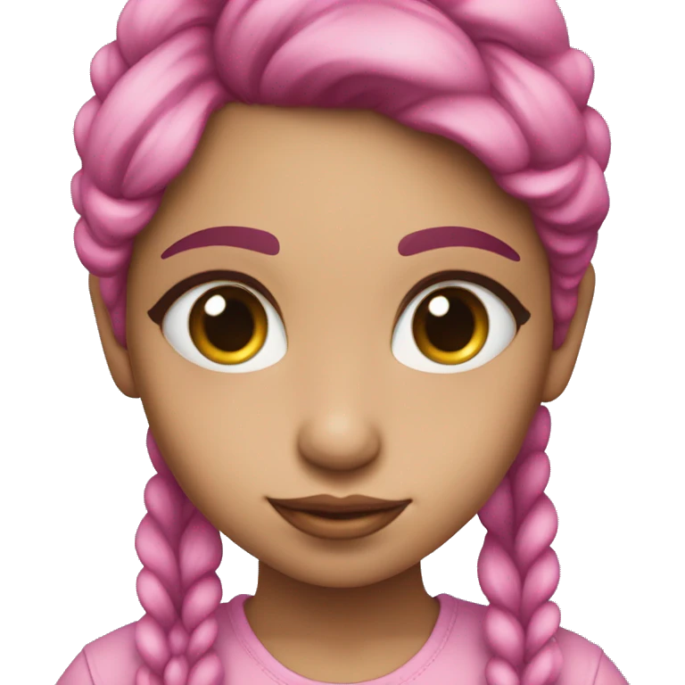 Niña d pelo azul y ojos rosados  emoji