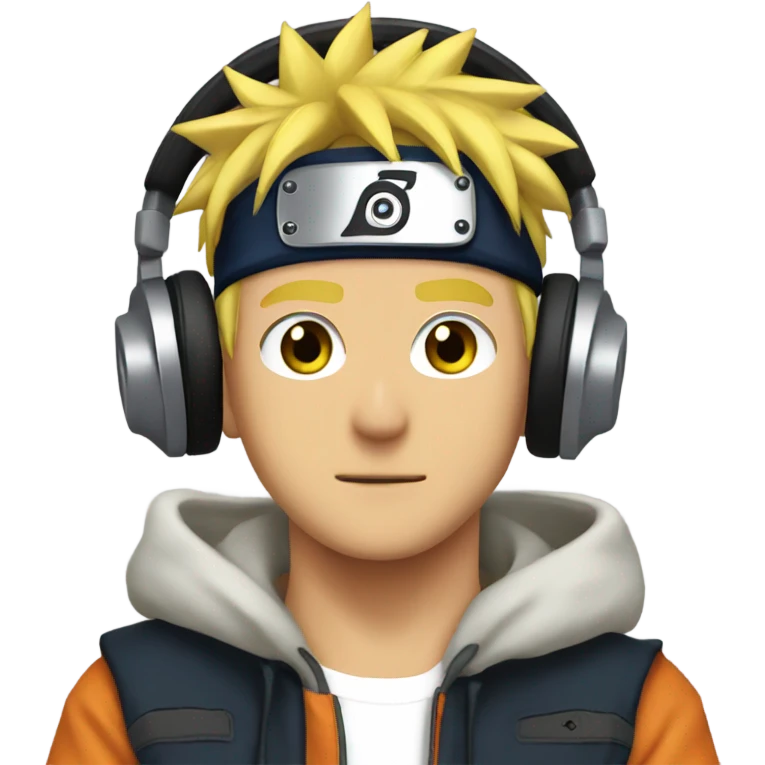 Naruto as a DJ emoji