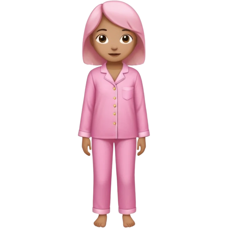 only a pink blouse and pants pijama emoji