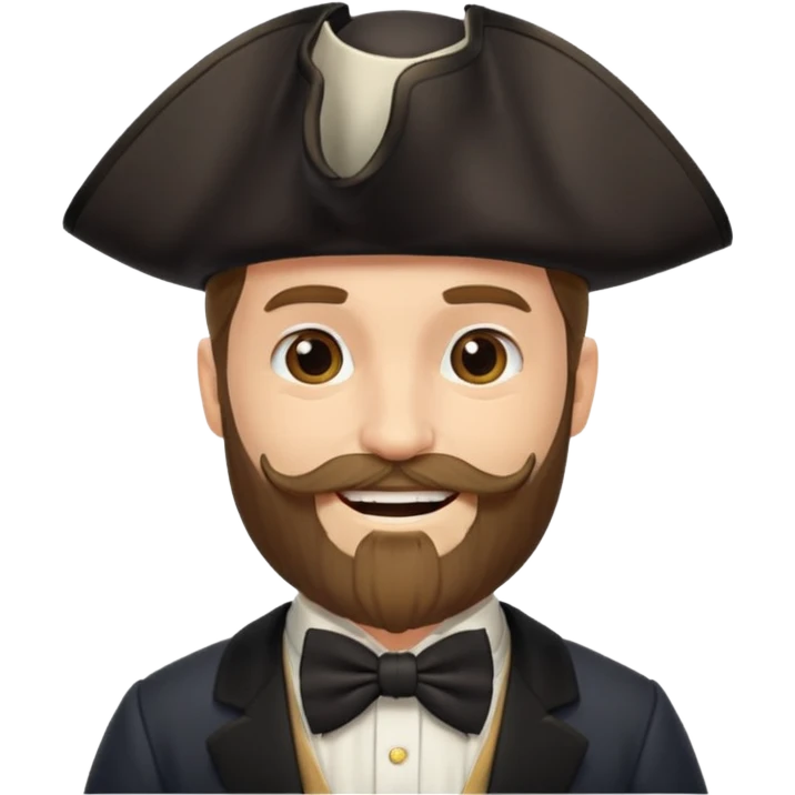 pirate with long beard and bow tie emoji