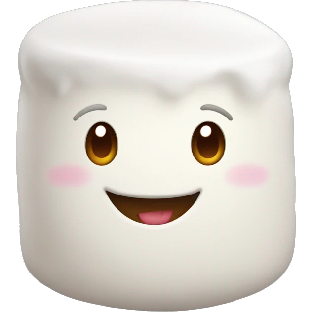 Happy marshmallow emoji