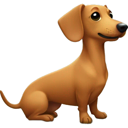 Dachshund inu enjoying nature emoji