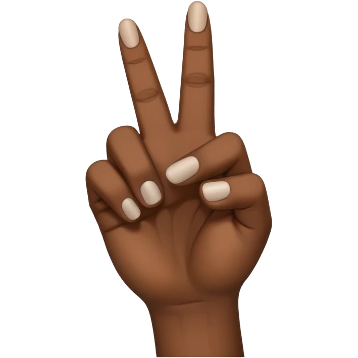 middle finger emoji, dark skin tone, transparent background emoji