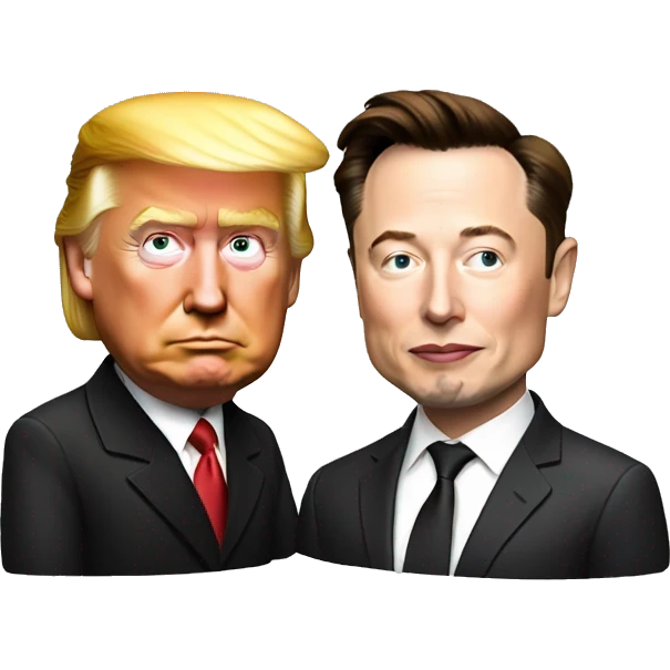 Trump and Elon Musk emoji