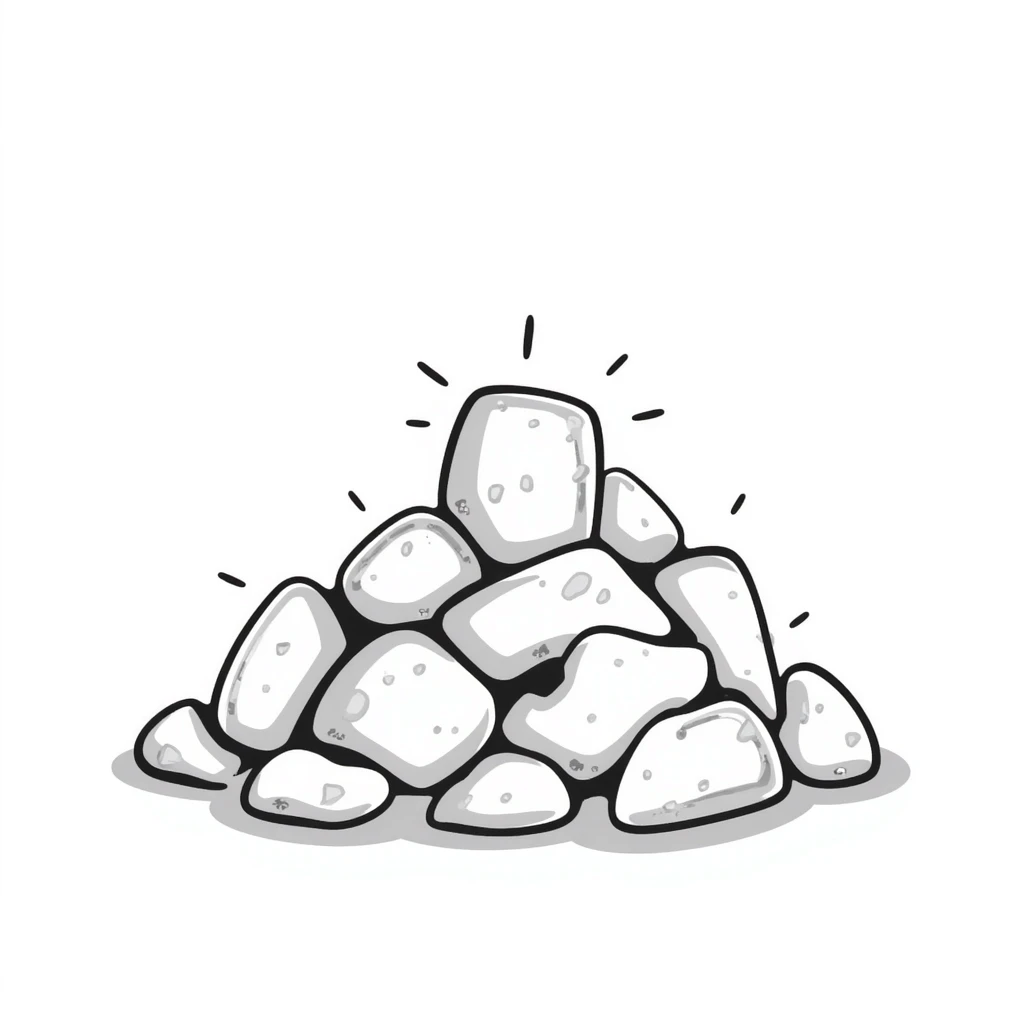 hand-drawn pile of sugar crystals emoji